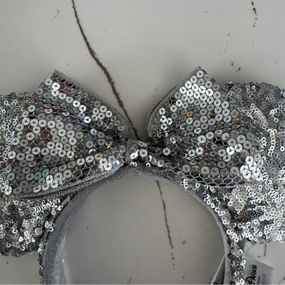 Disney Parks Silver Sequin Minnie Ears Headband - Picture 4 of 4